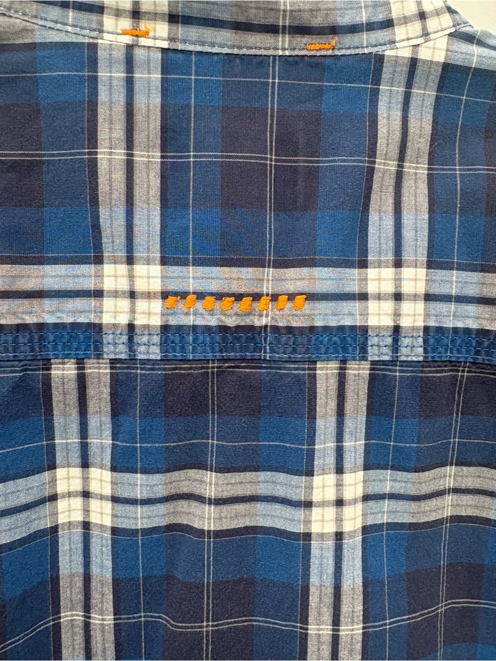 Ariat Rebar Men’s L Tall Blue Plaid Short Sleeve Button Down Work Shirt - Picture 9 of 12